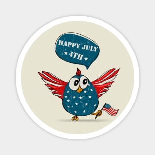 4th Of July Funny patriotic bird Magnet